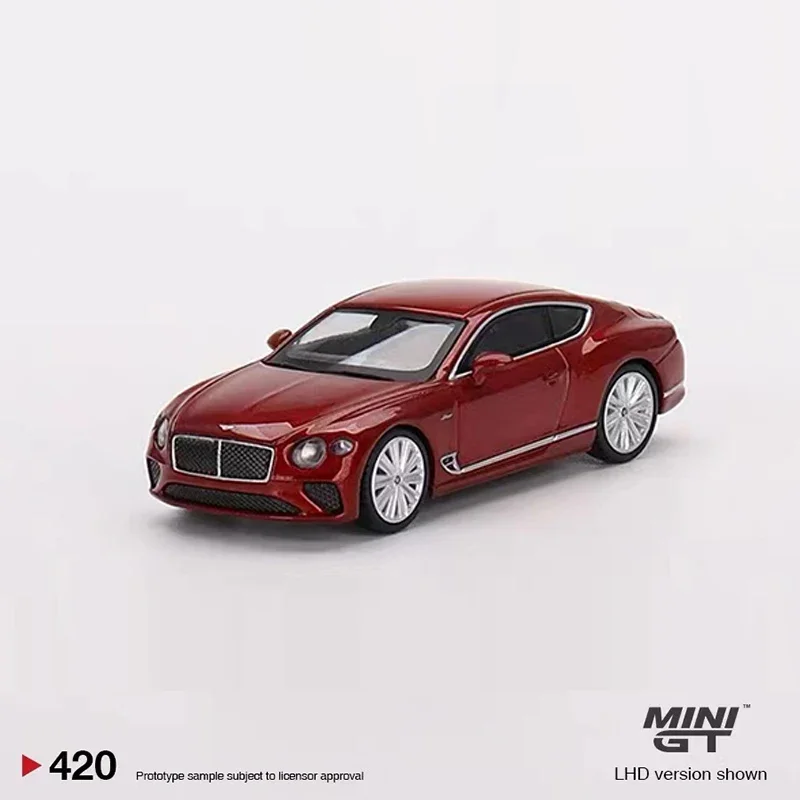 MINI GT 1:64 Toy Model Car Continental GT Speed 2022 Alloy Die-Cast Vehicle - Candy Red #420 LHD Display Collection Gifts