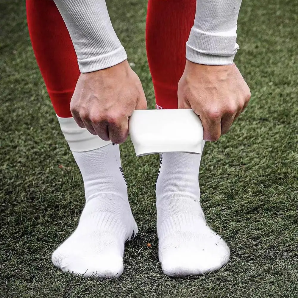 Soccer Shin Guard Straps Silicone Leg Bands Anti-Slip Legging Fixed Shin Pad Holder Ankle Guard for Football Kicking Ball