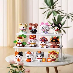 New Small Particle Building Blocks Meow Series Pet Cartoon Cat And Dog Doll Assembled Ornaments Children's Toys