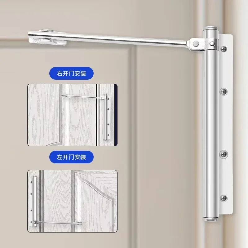 Automatic Door Closer Stainless Steel Device Invisible Spring Buffer Operator Household Lightweight Door Closer Door Hardware