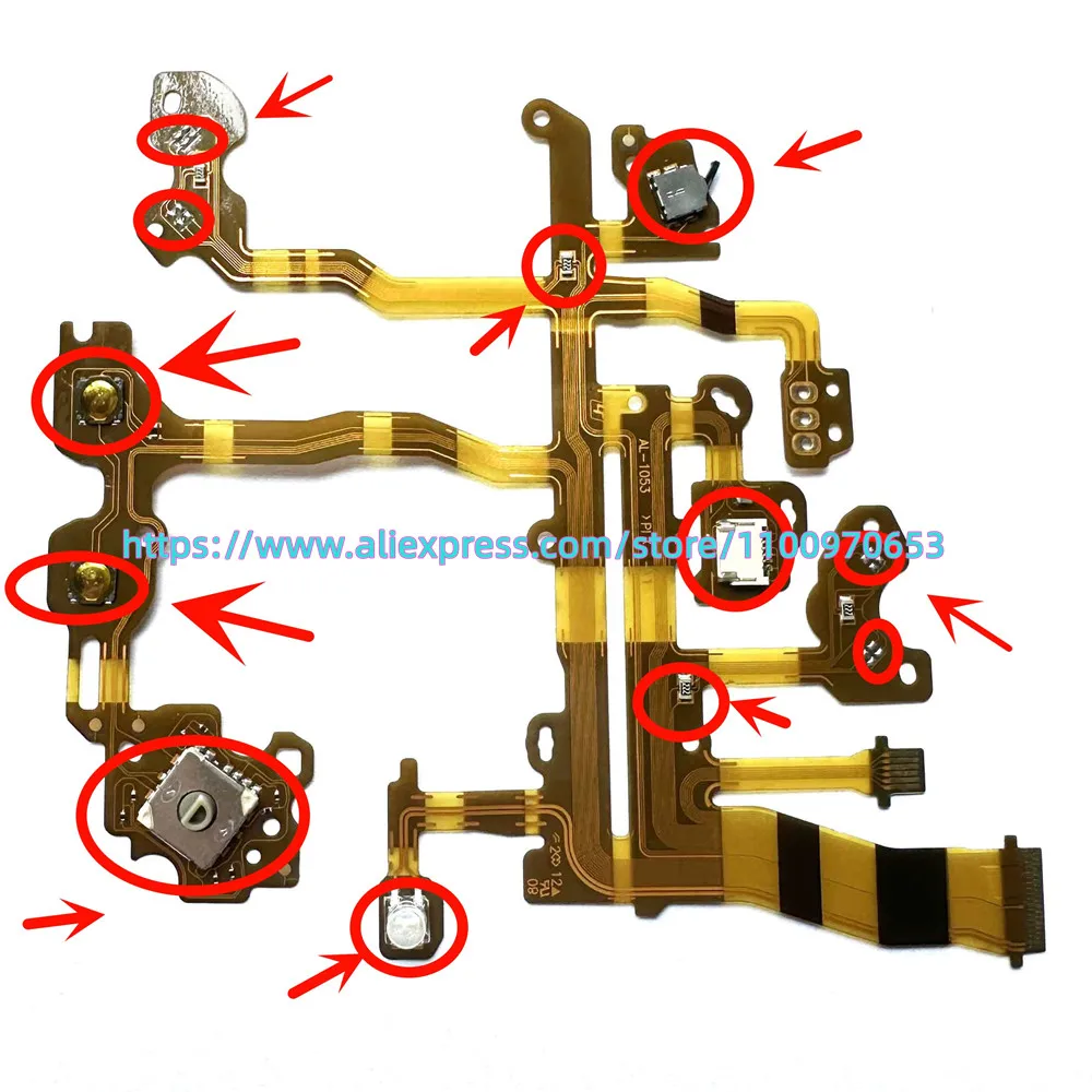 Piezas de reparación cubierta superior botón de interruptor Cable flexible RL-1053 A-2178-922-A para Sony ILCE-7RM3 ILCE-7M3 A7M3 A7RM3