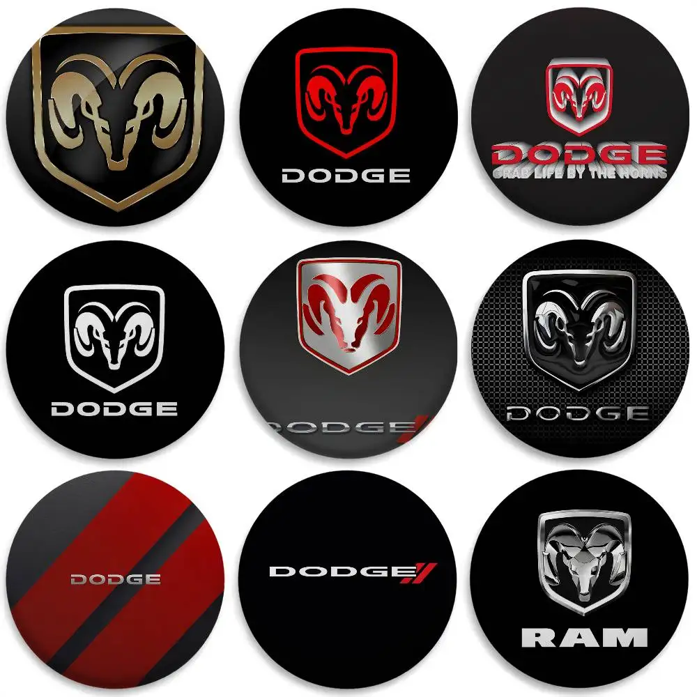 

D-Dodges Car Logo Badges Round Exquisite Badge Brooches Creative Pins For Clothes Hat Backpack Gift Accessories