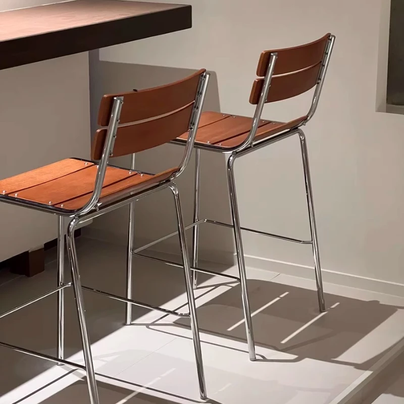 Retro bar chair Industrial style wrought iron high stool Cafe bar stool Medieval commercial high stool Island dining bar chair