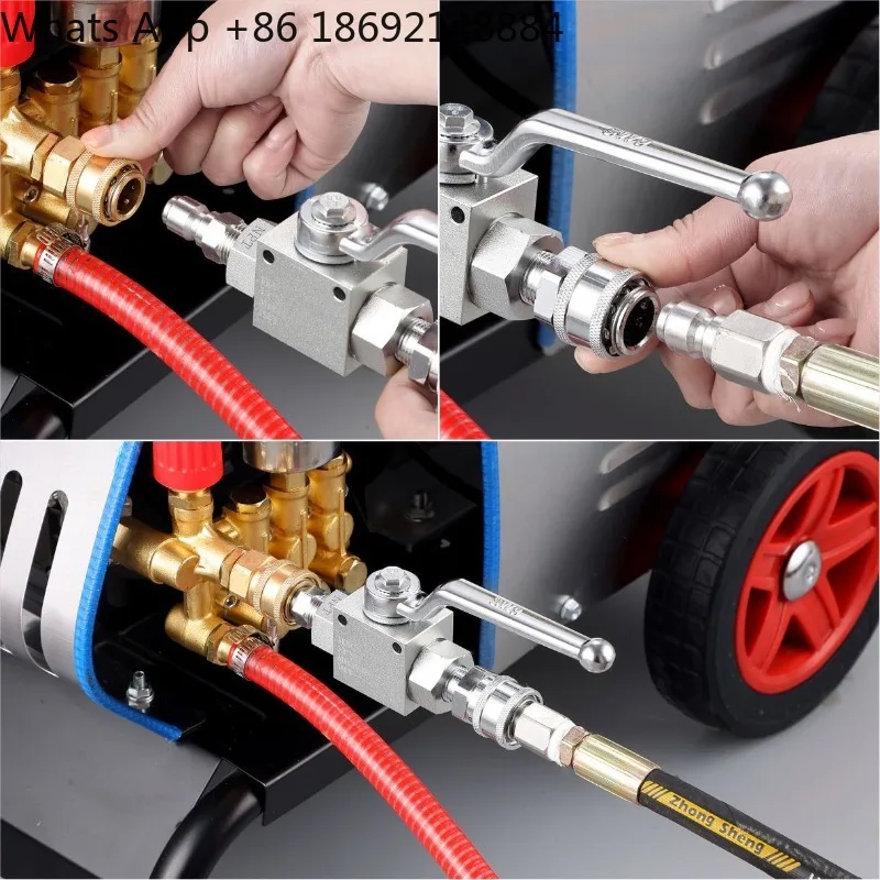Steel High Pressure Ball Valve Kit High Pressure Washer Accessories 3/8 