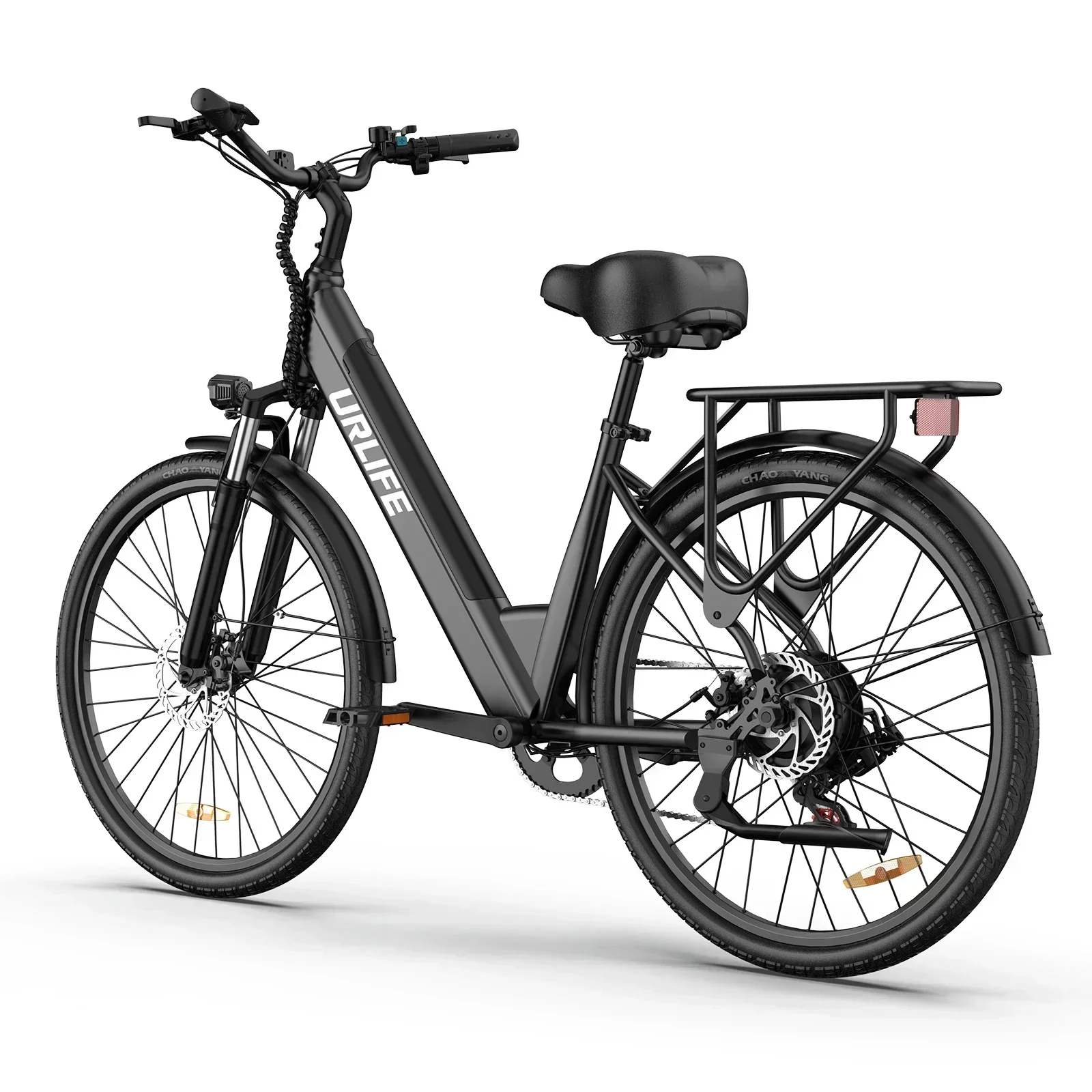 URLIFE E26 Adult EBike 250W 48V10.4AH Battery City Commuter Electric Bike 26 Inch Tires Electric Bicycle