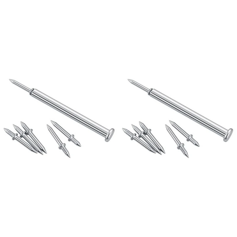 D84F High Strength Galvanized Steel Headless Fasteners Not Loosening for Smooth Baseboards Installation & Joinery