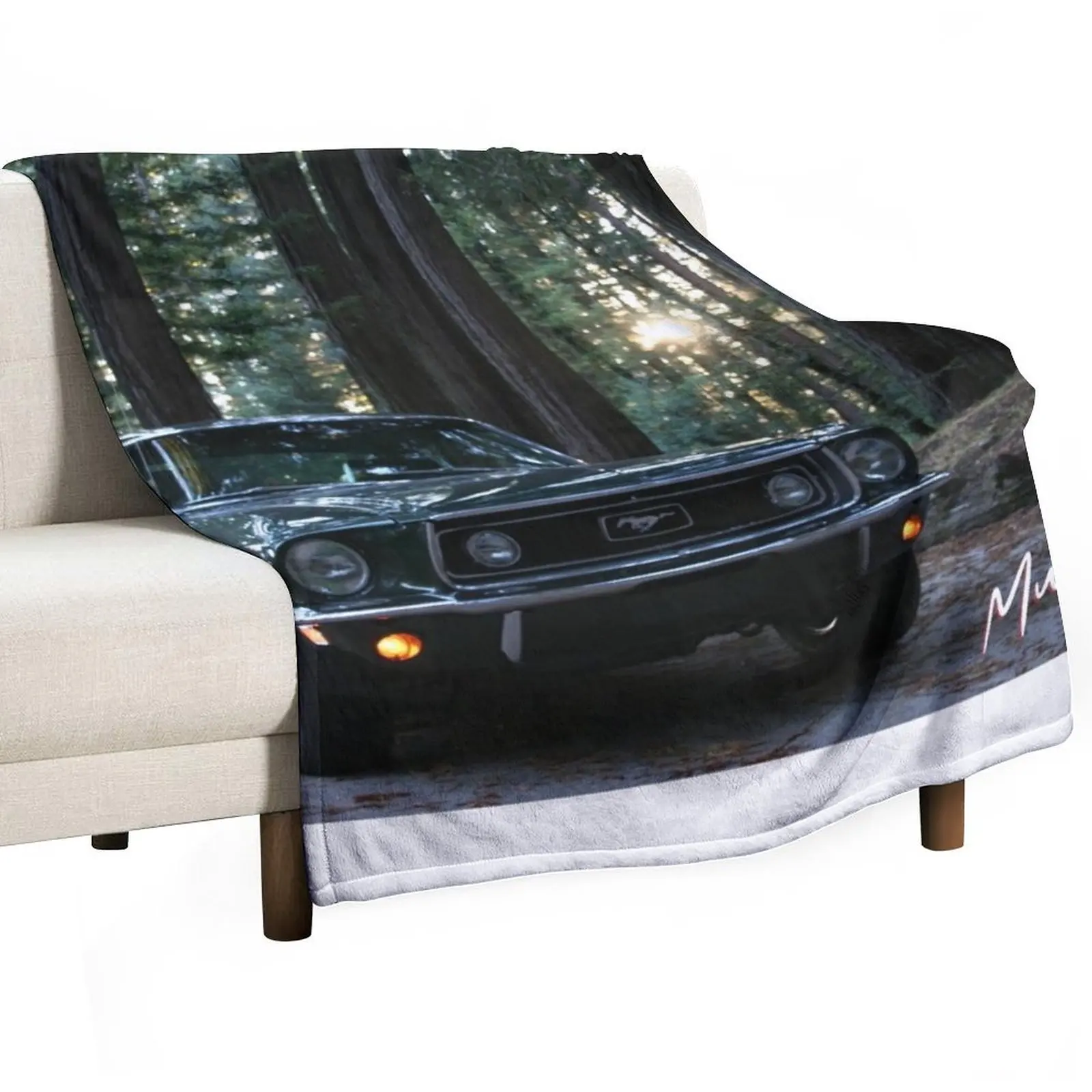 1968 Ford Mustang: Classic Muscle Car Throw Blanket Hairys halloween Blankets