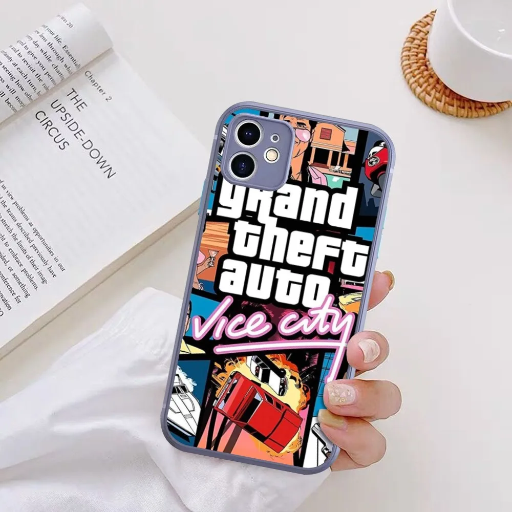 Grand Theft Auto GTA 5 Game Phone Case For iPhone 14 X XR XS 7 8 Plus 11 12 13 pro MAX 13mini Matte Shockproof Case