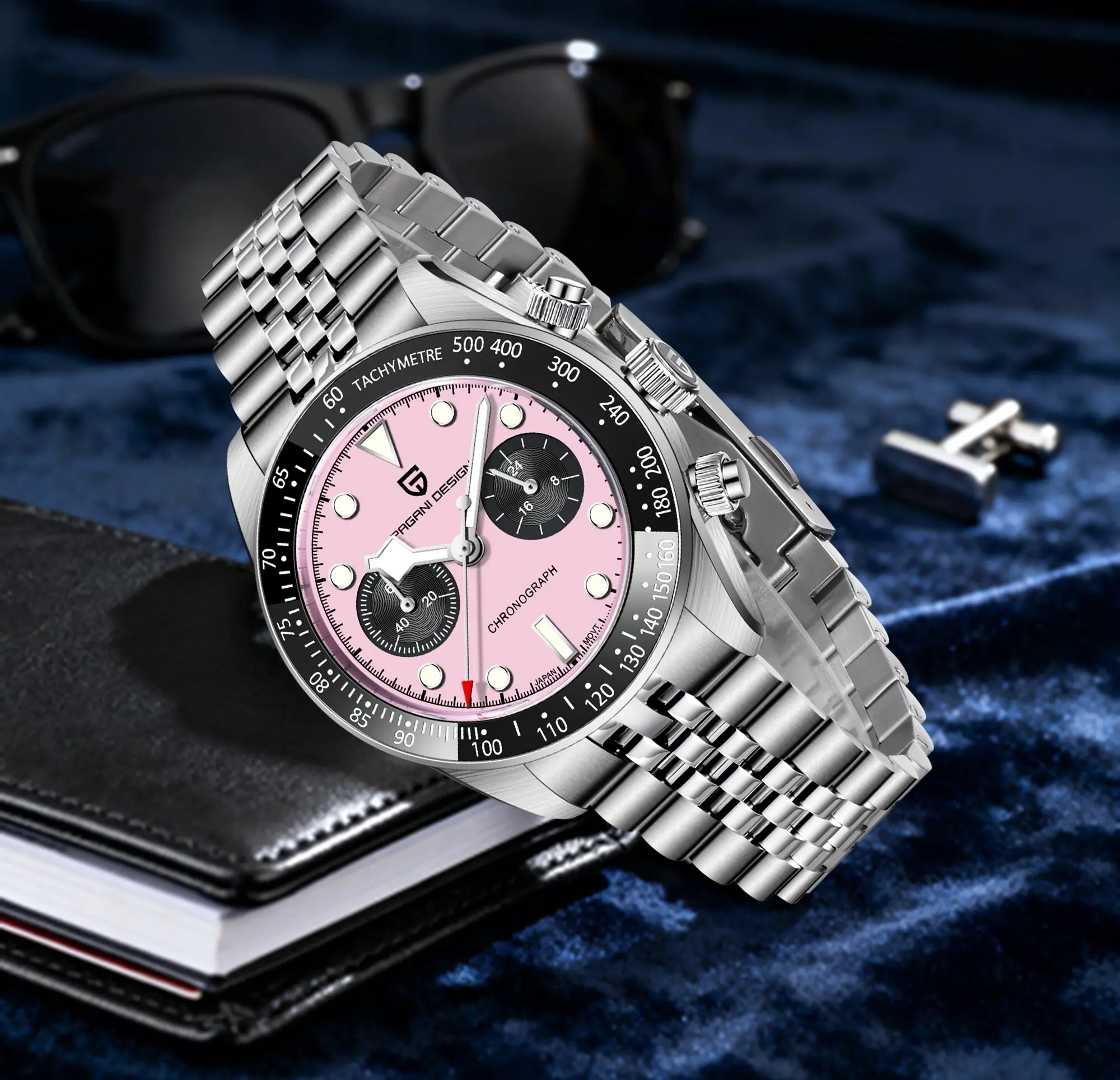 PAGANI DESIGN 2026 Men's Quartz Watch Luxury  Elegant Style Stainless Steel Chronograph Sapphire Glass Mirror Waterproof Design