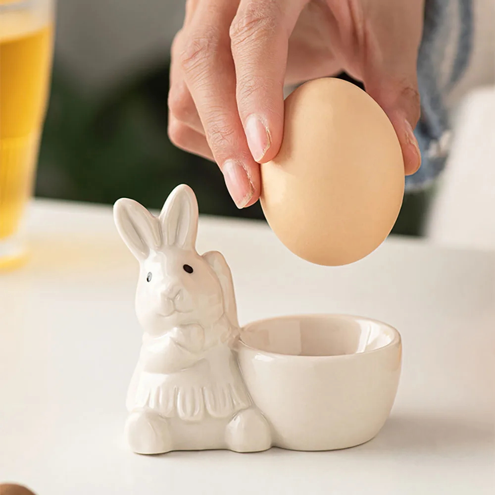 European style rabbit shape breakfast egg cup mold, small and simple tabletop living room home accessories silicone mold