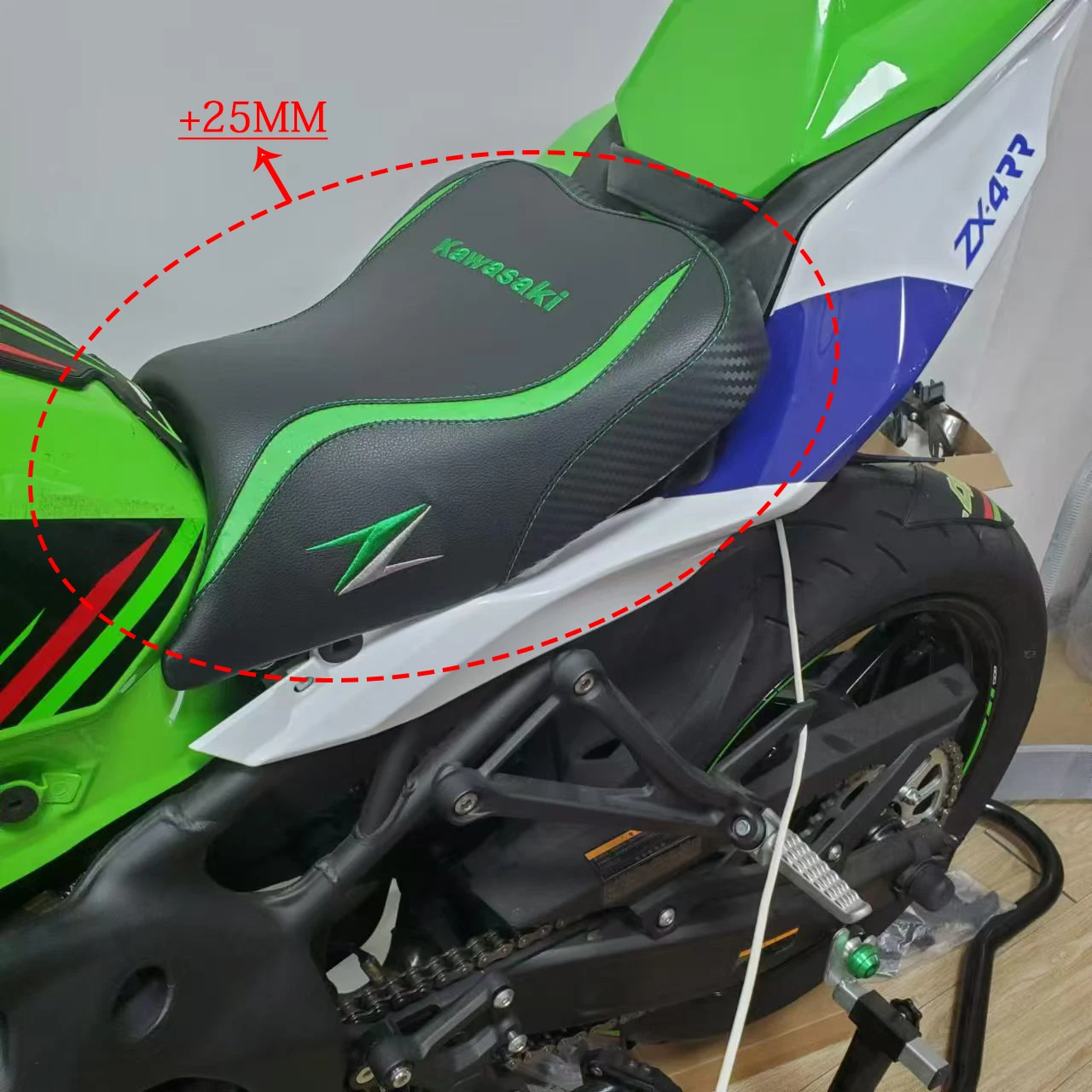 2024 Zx4r Zx4rr Voorbestuurdersstoel Voor Kawasaki Ninja ZX-4R ZX-4RR 2023 Zx 4r 4rr Motorfiets Achter Passagier Dulion Kussenhoes