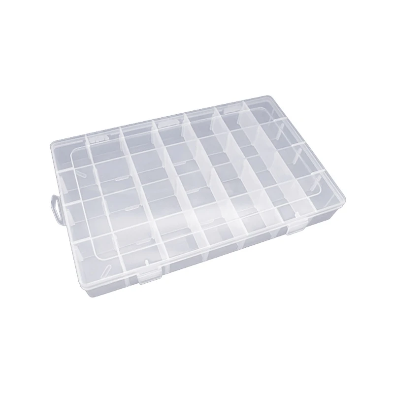 

15/28/36 Grids Adjustable Small Removable Clear Plastic Jewelry Organizer Divider Storage Box Jewelry Earring Containers