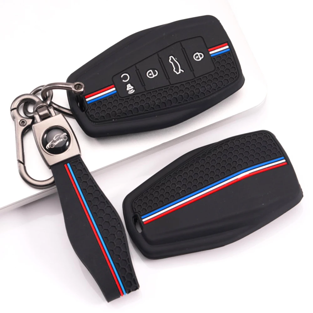 Key Case Cover With Wrist Strap For Geely Coolray Emgrand GT GS S Monjaro Atlas Pro Azkarra Okavango Tugella Atlas GL Binray