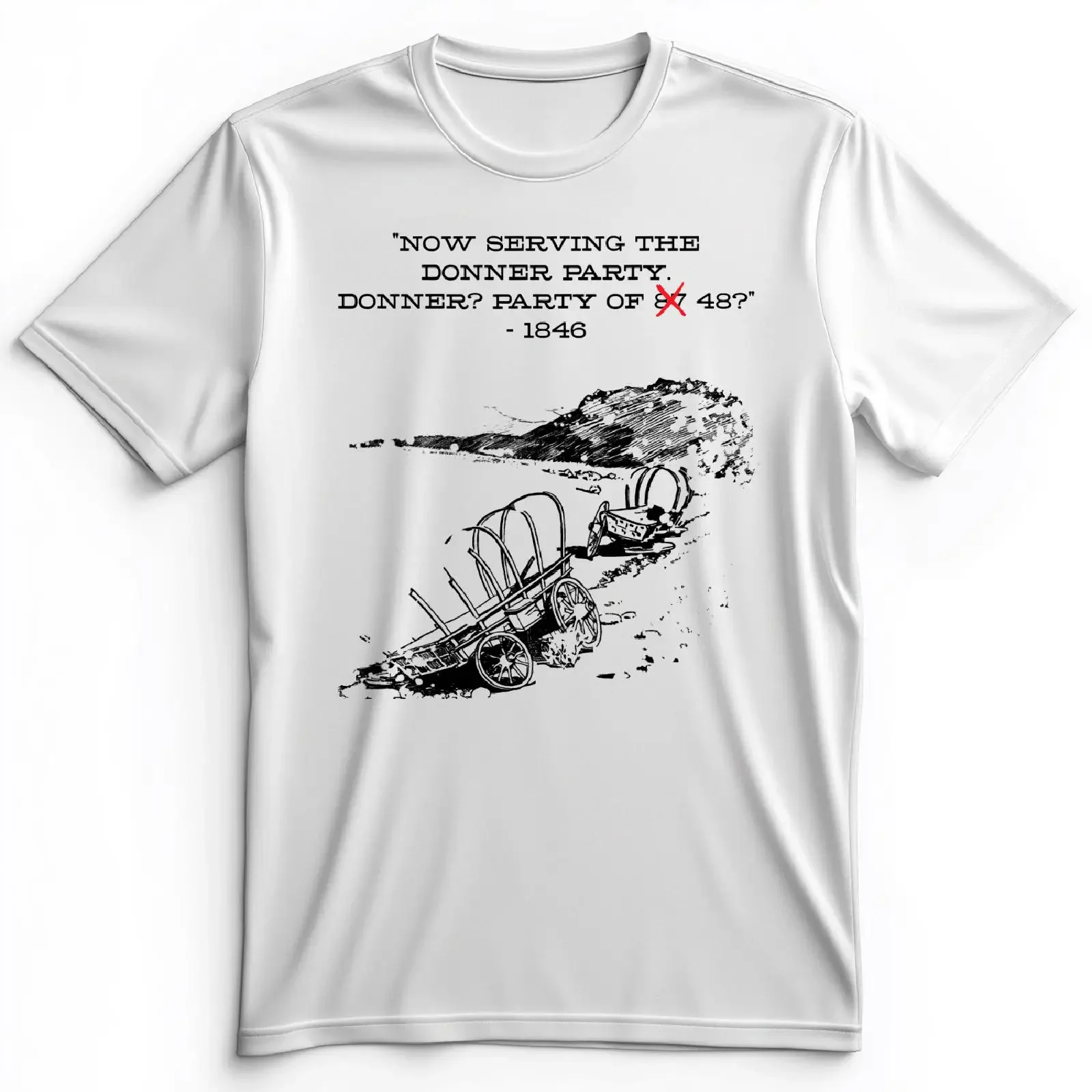 Donner Party Premium T Shirt White S vintage Washed Comfortable Casual homme graphic fashion Soft Breathable designer clothes