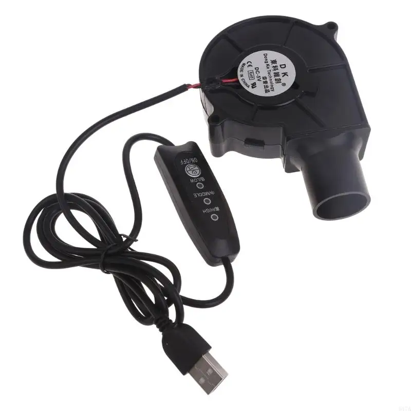 517A Портативный USB-вентилятор Прочный вентилятор для барбекю, дровяной печи, угольной печи