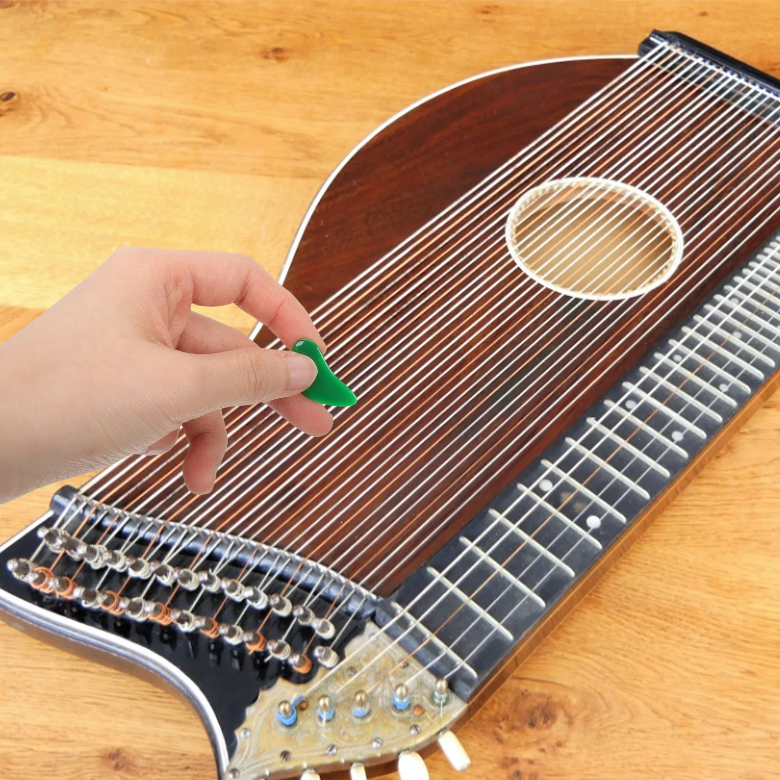 

8pcs Guzheng Fake Nails Fingertip Protectors Lightweight Ergonomic Design For String Instrument Players Thumb Picks Musical