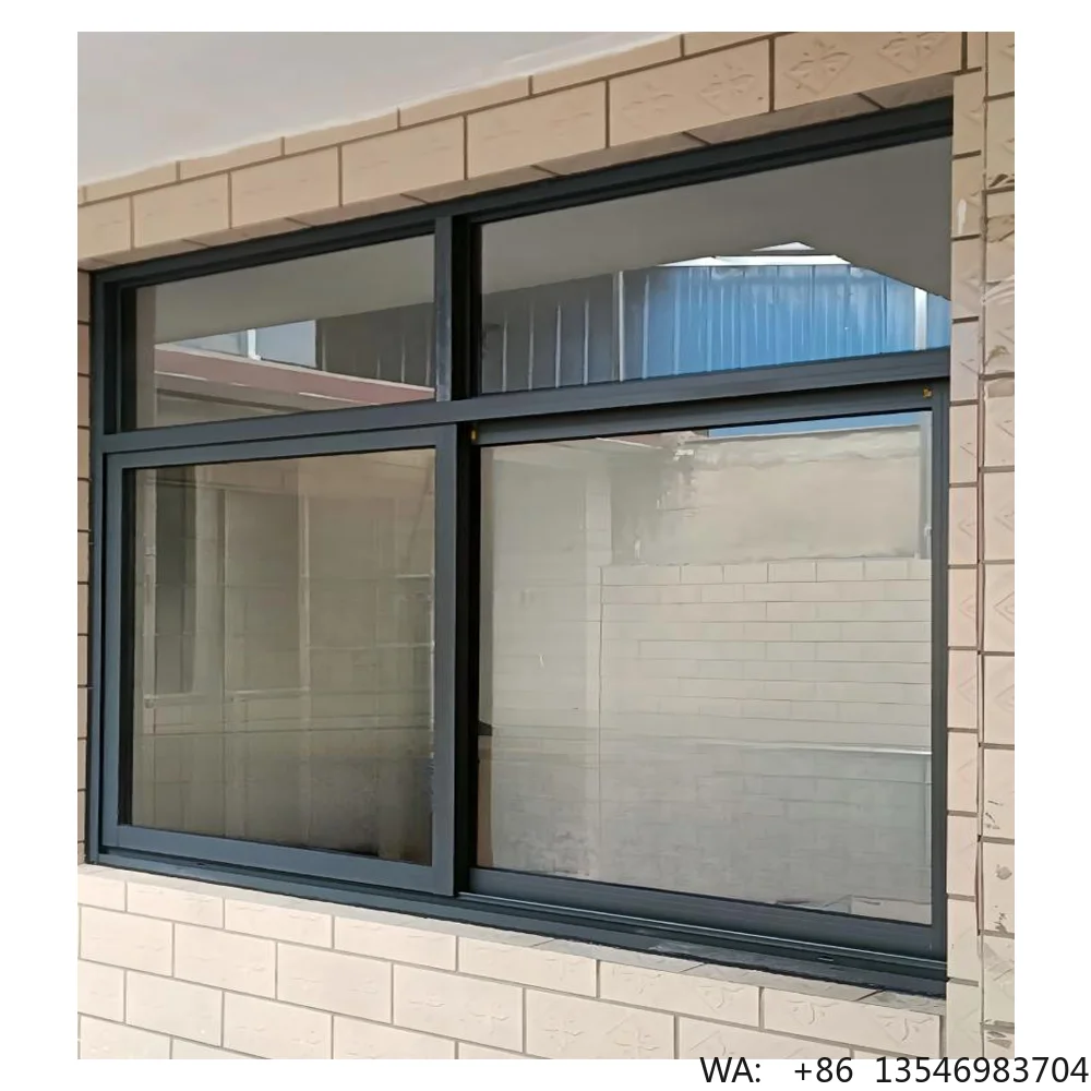 Energy Efficient Aluminum Alloy Sliding Window Horizontal Stainless Steel Double Glazed Thermal Break Soundproof Windproof