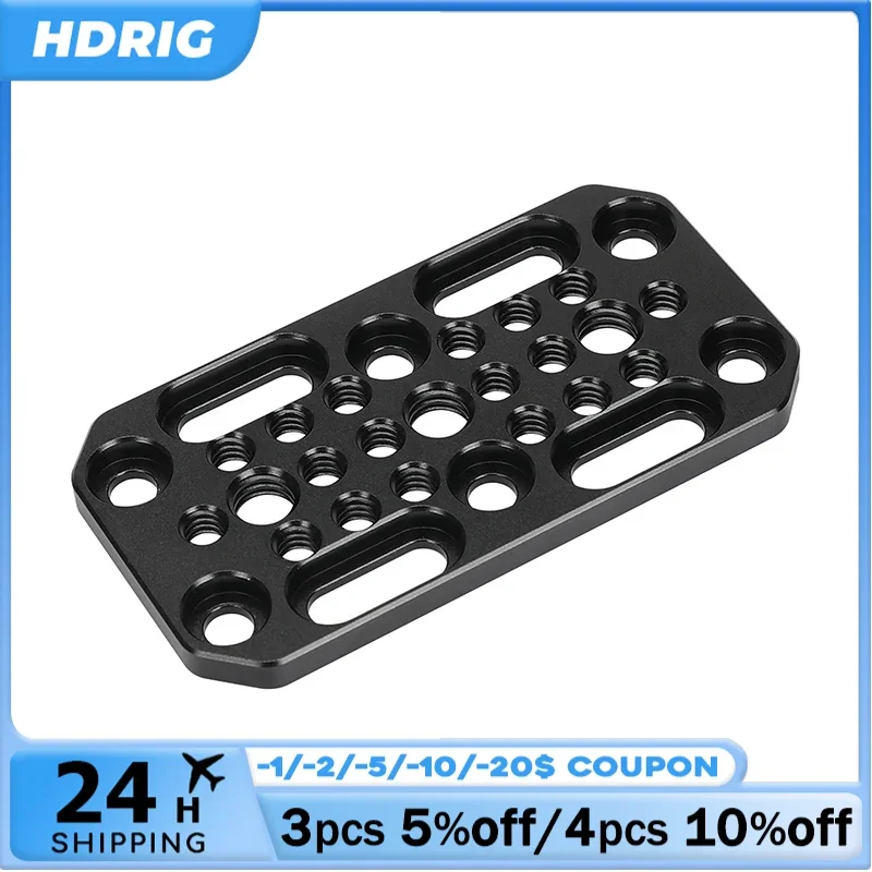 HDRiG Cheese Plate Multi-Purpose For Rail Blocks Dovetails And Short Rods Camera Mount Expansion Board With 1/4