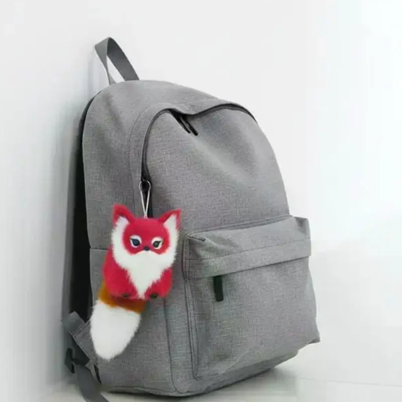 Soft Squatting Mini Plush Simulation Fox Soft Lifelike Plush Stuffed Fox Doll Cute Colorful Animal Figurine Home Decor