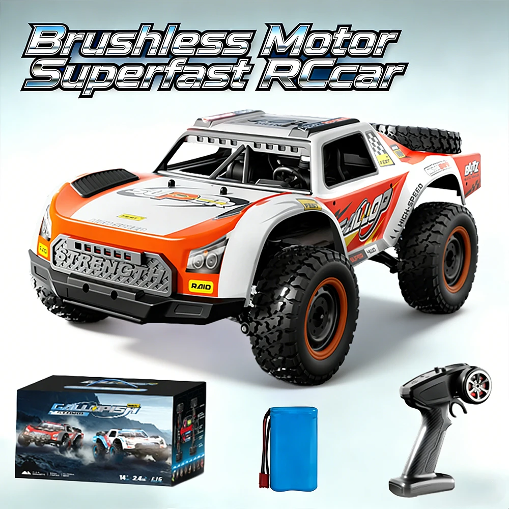 

WLtoys 4x4 Off-Road RC Truck 2.4G High Speed Brushless Motor All-Terrain RC Car Electric Racing Toy for Kids Adults Outdoor Play