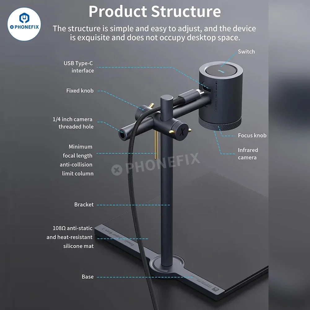 Qianli Toolplus Thermal Super Cam X Kamera 3D Tester zwarć telefonu komórkowego Diagnostyka PCB Analizator usterek Naprawa