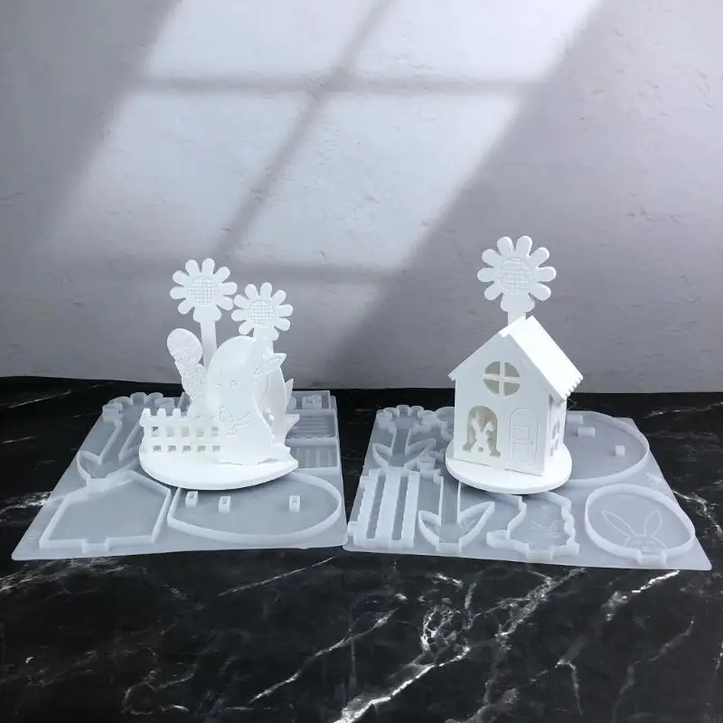 HX6F Flexible Silicone Mould Accessory for Creating Rabbit Art Pieces