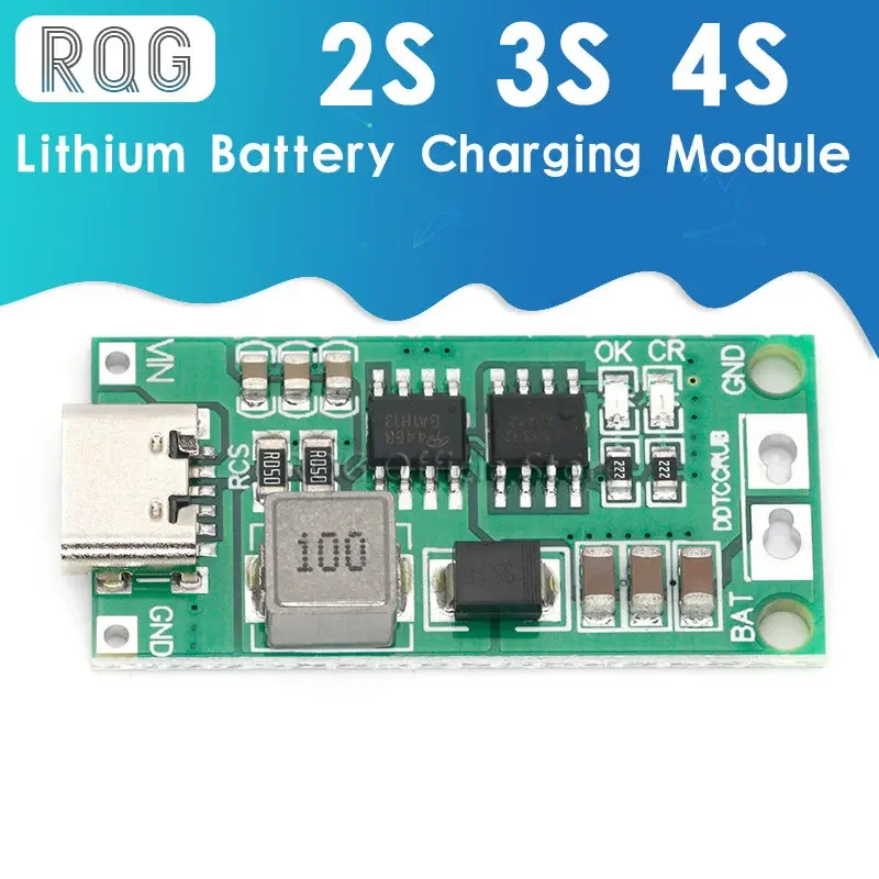 Multi-Cell 2S 3S 4S Type-C To 8.4V 12.6V 16.8V Step-Up Boost LiPo Polymer Li-Ion Charger 7.4V 11.1V 14.8V 18650 Lithium Battery