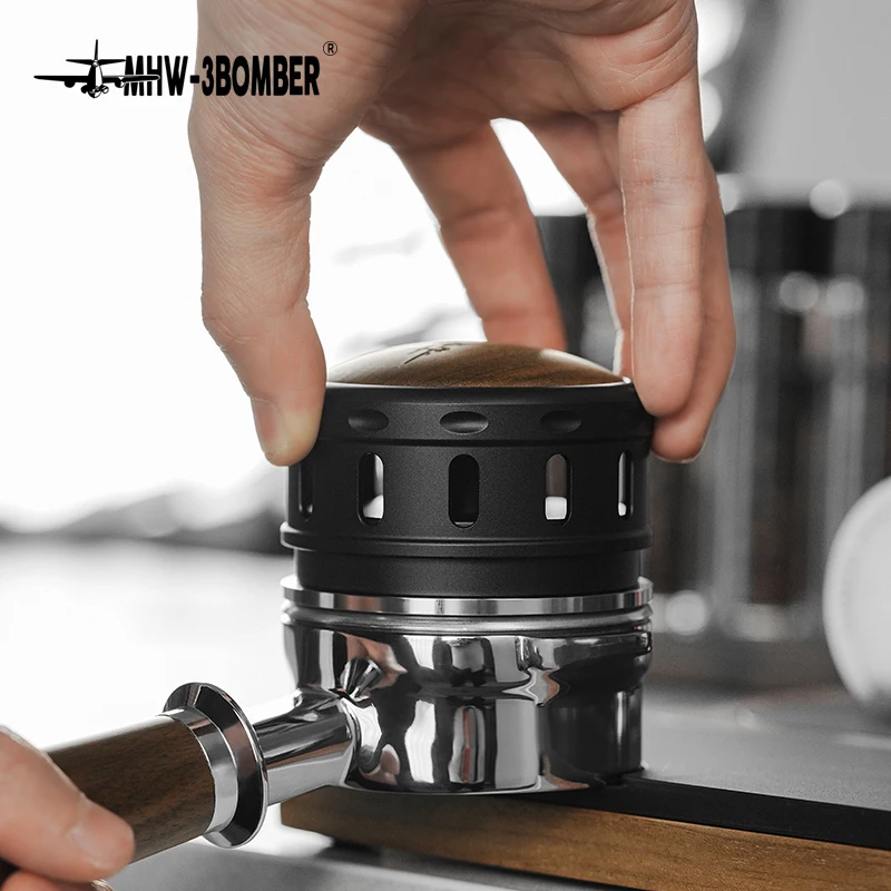 

MHW-3BOMBER 51/53.35/58.35mm Coffee Distributor Gravity Adaptive Espresso Distributor with Air Hole Cyclone Base Barista Tools