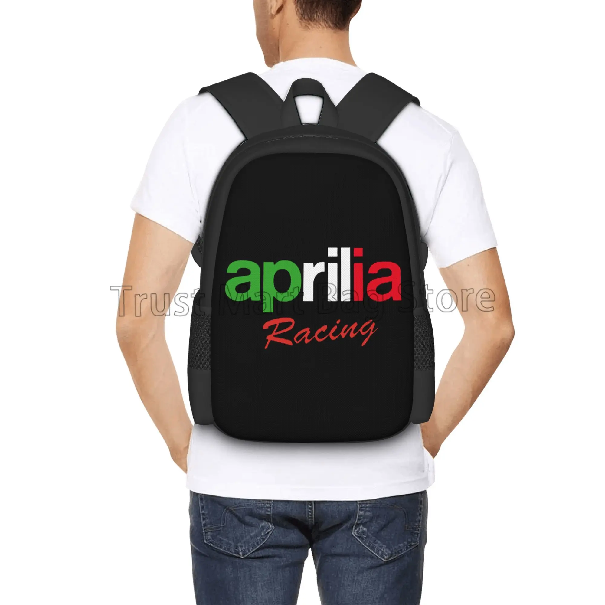 Aprilia Racing Backpack Casual Should Bags Daypack Lightweight Travel Bag College School Book Bag Backpacks for Teens Adults