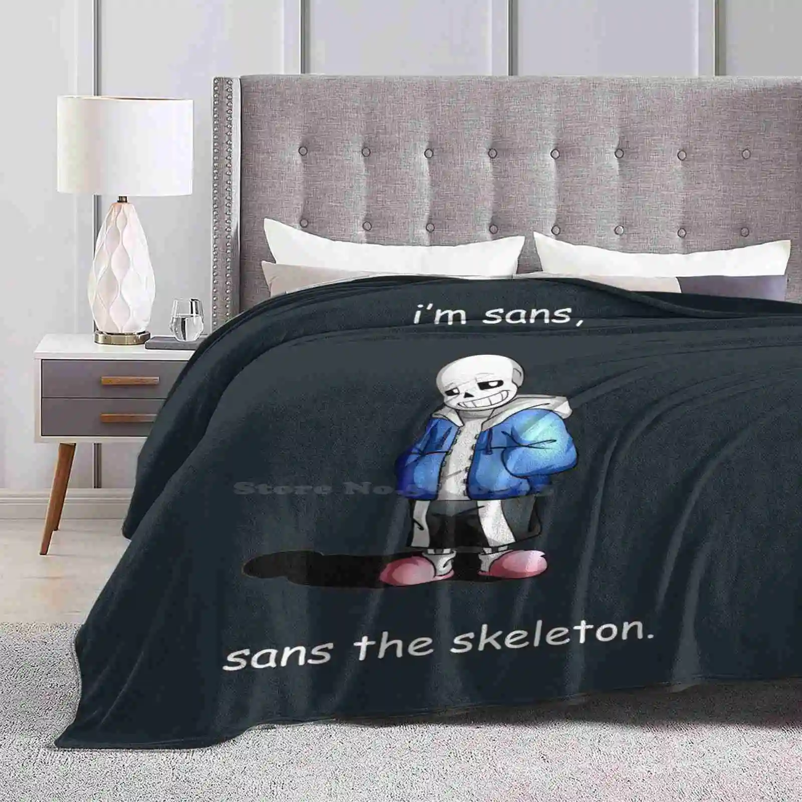 I'M Sans , Sans The Skeleton. Best Selling Room Household Flannel Blanket Undertale Sans Fan Art Ut Video Game Undertale Art