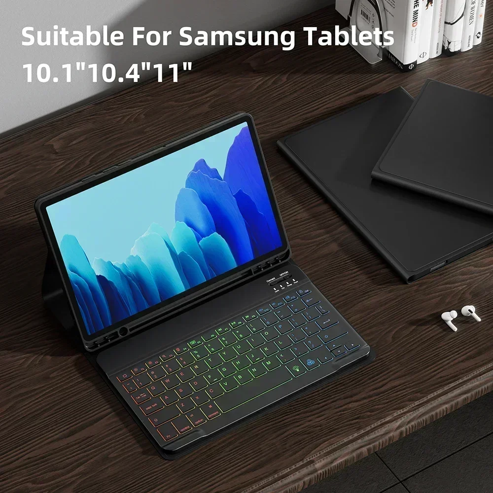 Keyboard Case for Samsung Galaxy Tab A11+ A11 Plus Case 2025 11 Inch SM-X230 SM-X235 SM-X236B Magic Keyboard Tablet Cover Funda