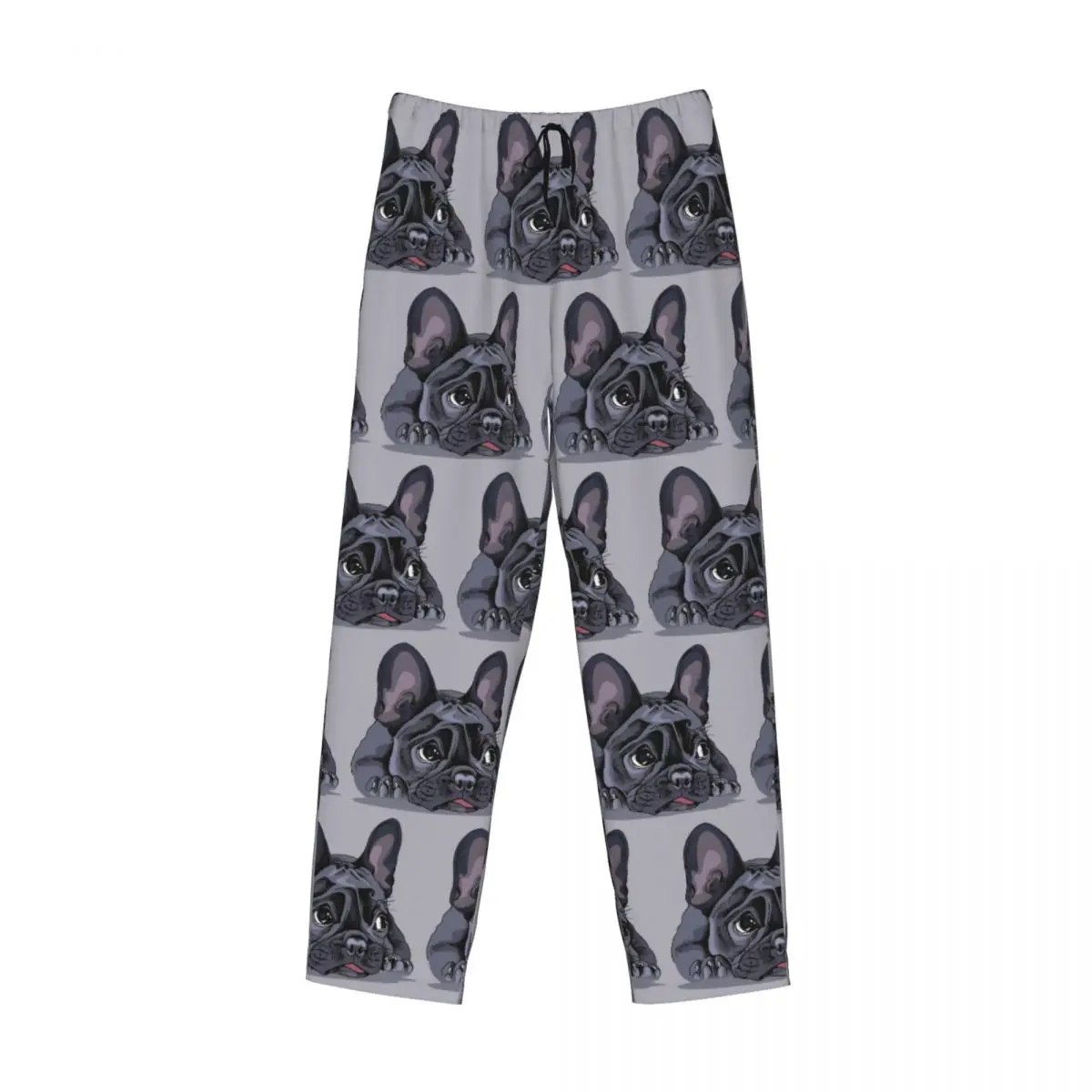 Custom French Bulldog Art Print Pajama Pants Men Sleepwear Sleep Lounge Bottoms with Pockets