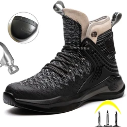 High Top Work Boots Men Membrane boots Safety Shoes Boots For Men Protective Shoes Puncture-Proof Work Sneakers Steel Toe Shoes