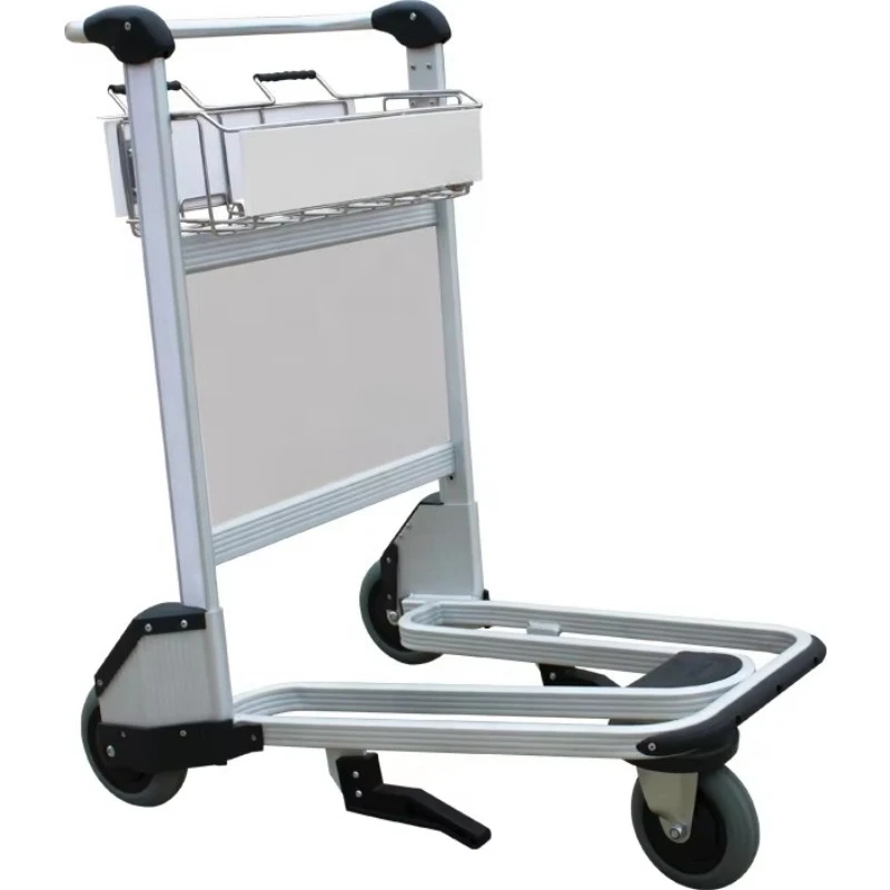 

Airport passenger ex-factory price luggage cart handling car brake aluminum airport luggage cart