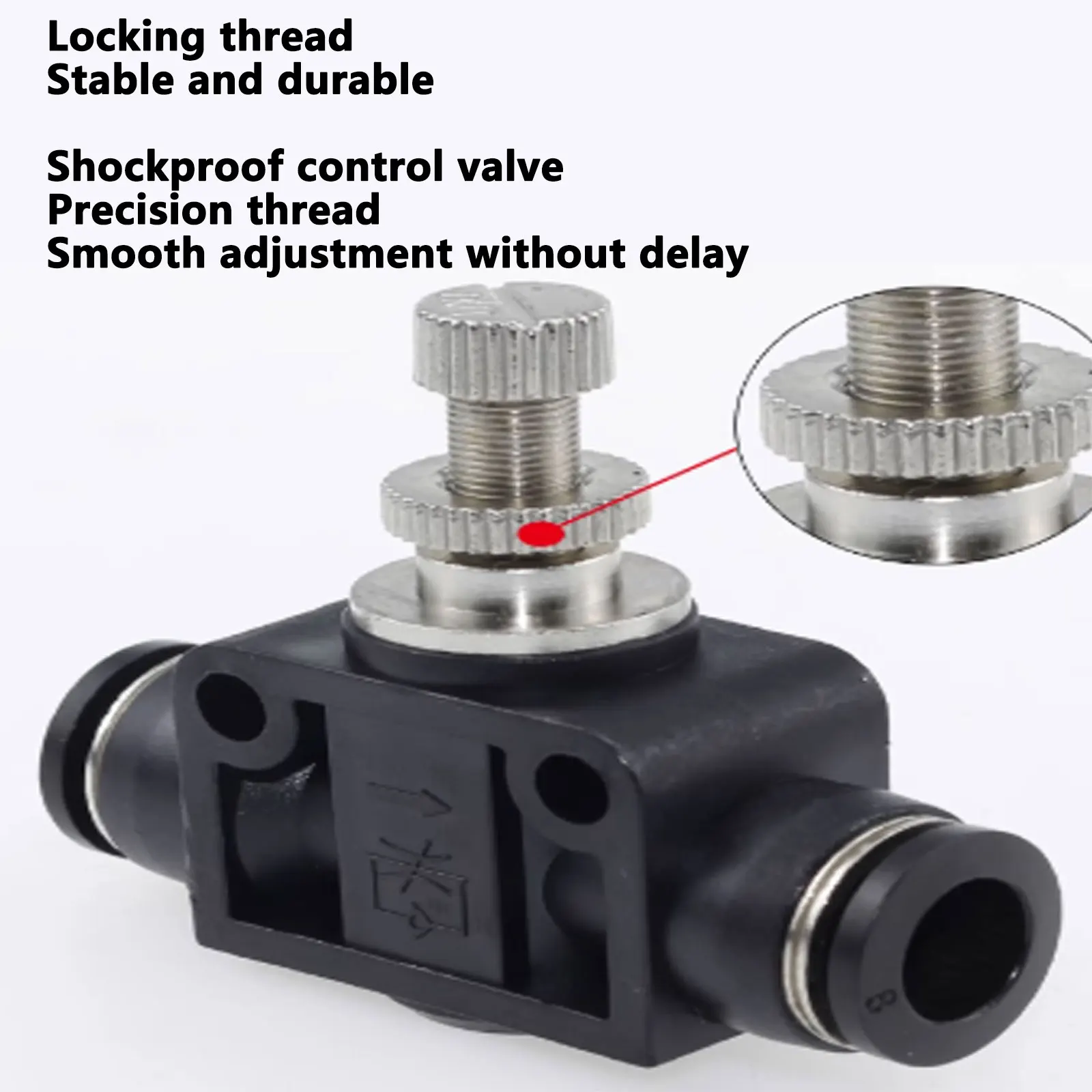 2PCS PSA Type Pneumatic Fitting 4/6/8/10/12/14/16mm Fast Connection Air Speed Pressure Regulating Throttle Valve