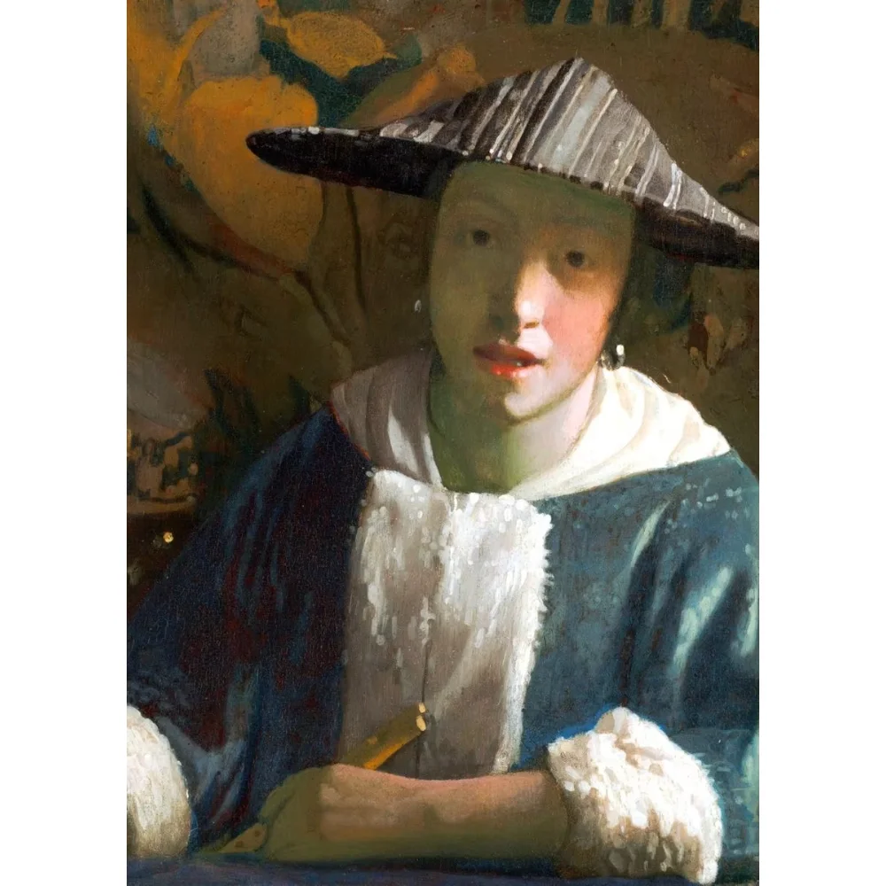 Johannes Vermeer Classic Artwork Famous Painting Canvas Poster Print The Milkmaid Girl with A Pearl Earring Mural for Home De