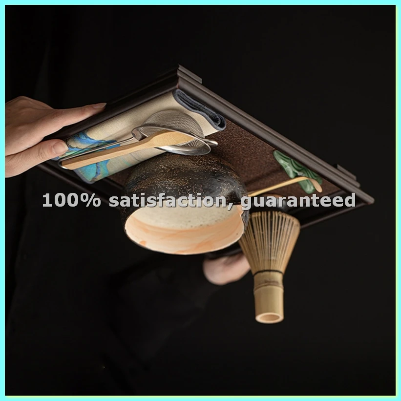 

Винтажный японский набор для чая Матча: бамбуковая венчик-мешалка, чайная ложка, керамическая чаша. Традиционные чайные наборы, инструменты для приготовления чая дома - AD23