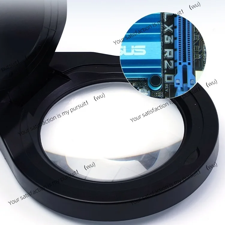 PD310 desktop magnifying glass 10 times 20 times with LED lights 80 elderly reading mobile phone PCB board repair engraving