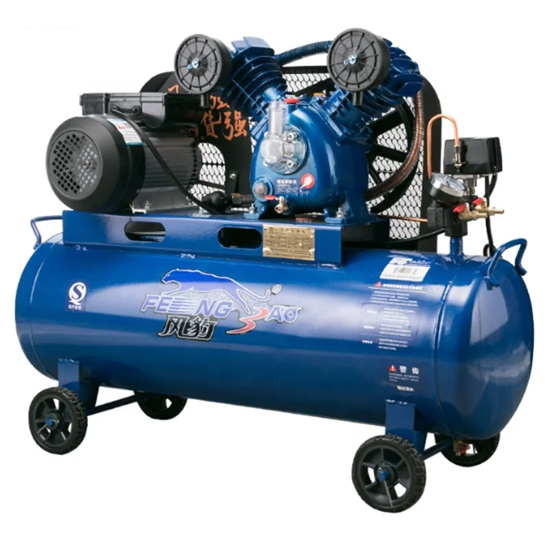 High Pressure Air Compressor For Power Plant 180L Industrial 380V 7.5Kw Belt Driven Piston Air Compressor