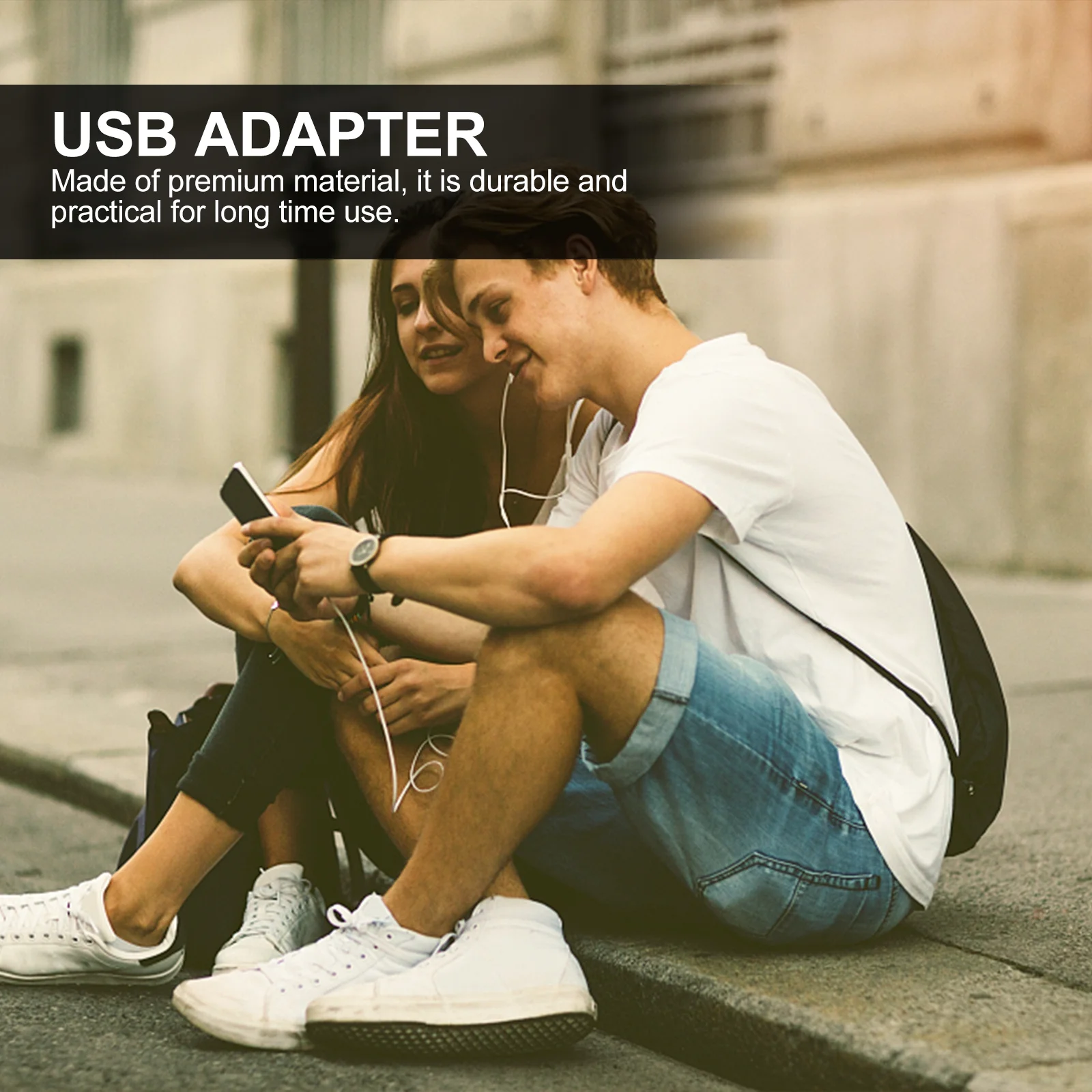 

Type-C Multi- Adapter 3 in 1 Compact Professional Portable External Headphone Adapter Durable Converter