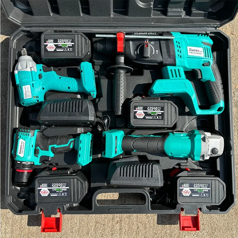 

2025Professional Brushless Motor 4 In1 Power Tools Kit Combo Box Cordless Tools Set