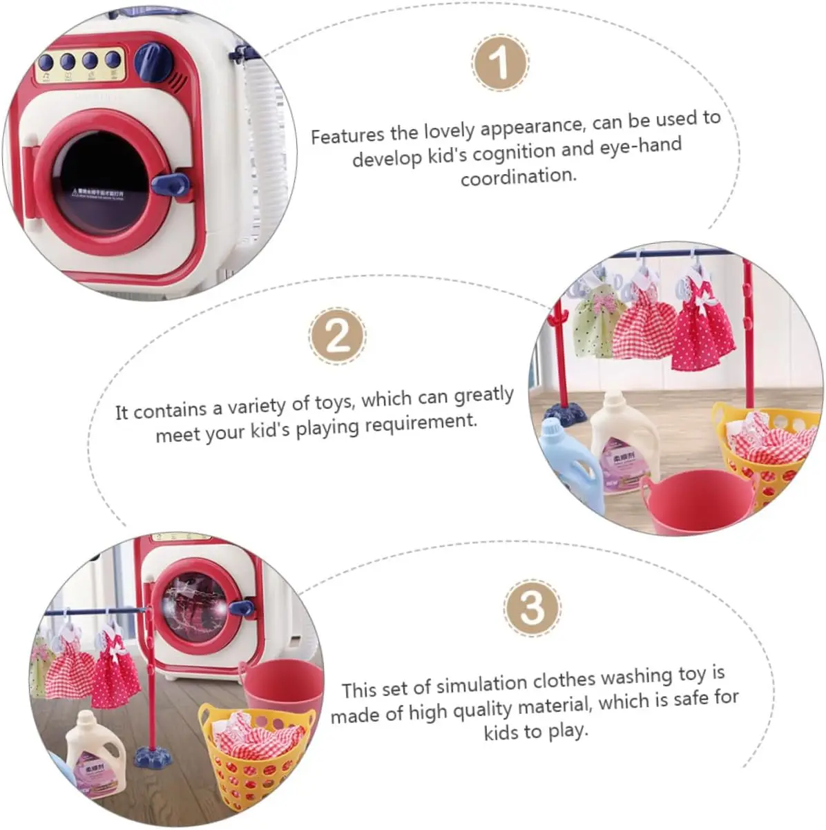 Kids Washing Machine Toy Pretend Play House Mini Simulation Electric Toys Girl toy birthday gift