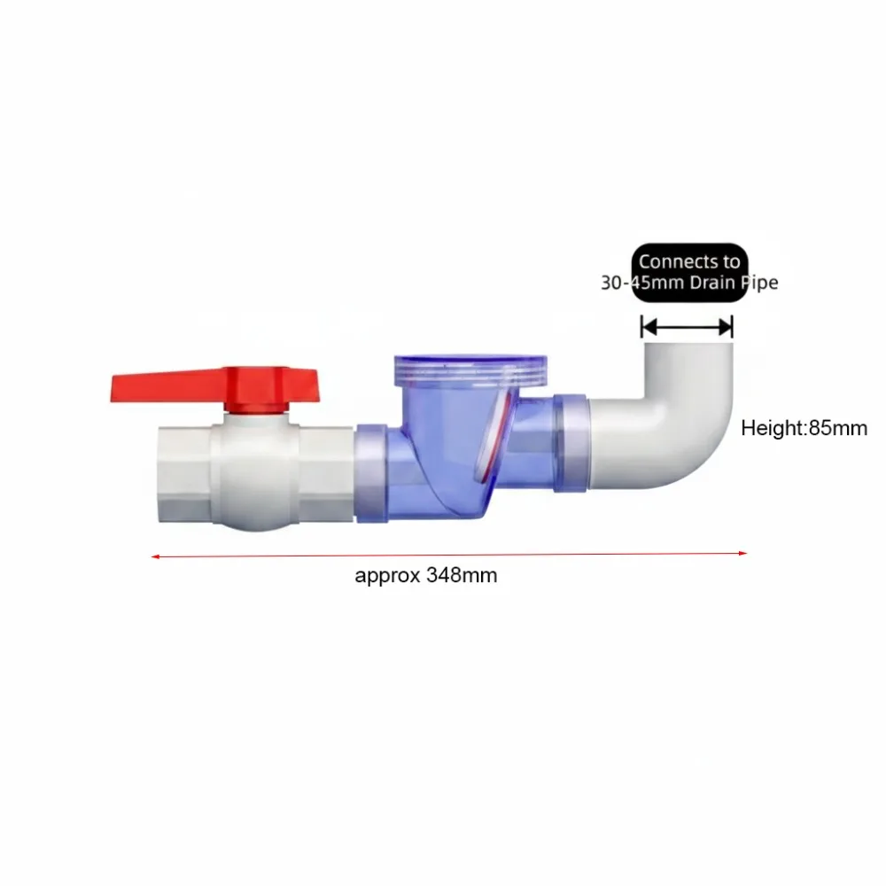 

plastic Wash Basin Drainage Pipe Kit Curved Tube Anti-Blocking Sink Drain Check Valve Odor Proof Fast Connection
