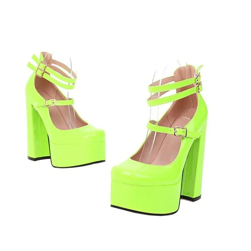 High Heels Women Mary Janes Shoes Woman Platform Fashion Sandals Women Summer New Dress Lolita Shoes Chunky Pumps Zapatos Mujer
