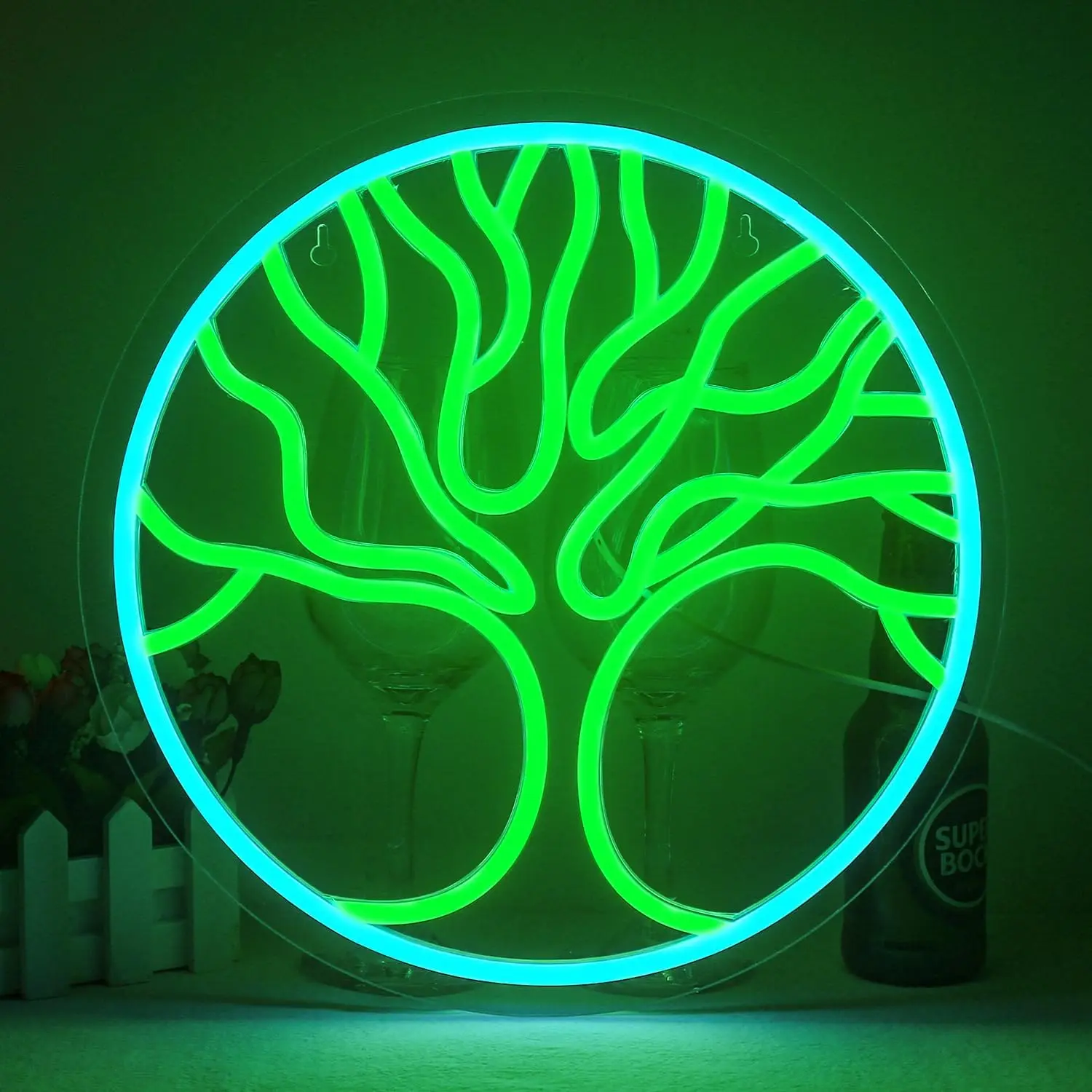 Tree Of Life Neon Led Sign Family Lucky Tree Neon Lights Art Room Decoration For Home Bedroom Party Bar Club Hanging Wall Decor