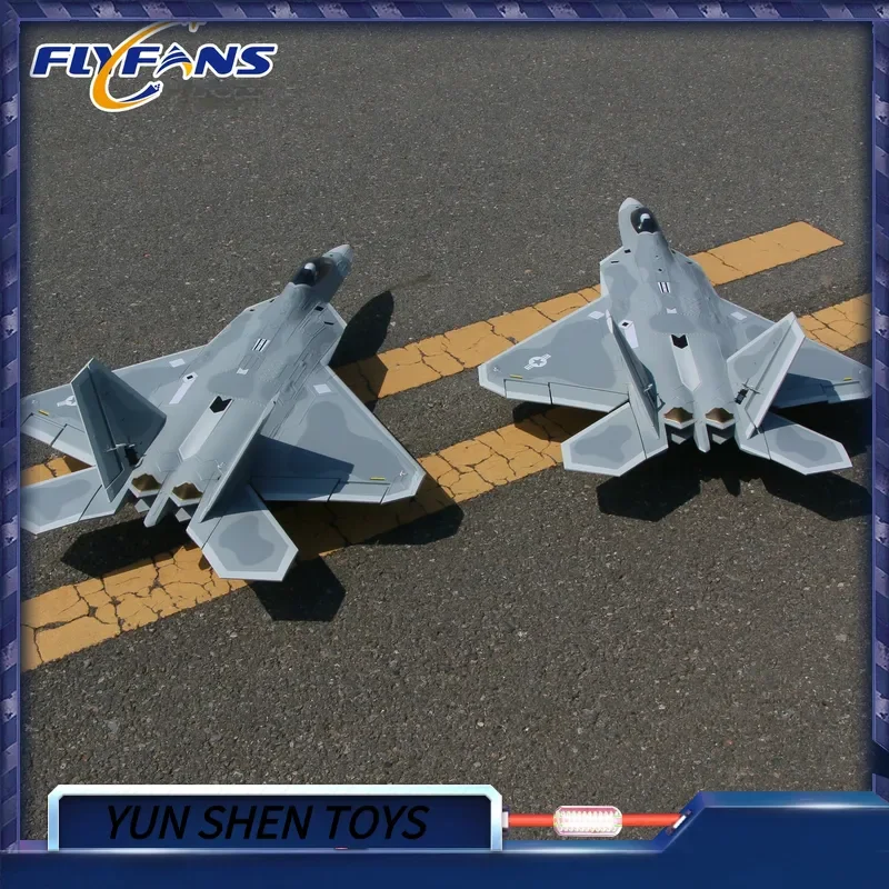 

New 2025 Flyfans Model 64mm Ducted F-22 Raptor Fighter Metal Retractable Landing Gear And Fixed Wing Model Toy Gift