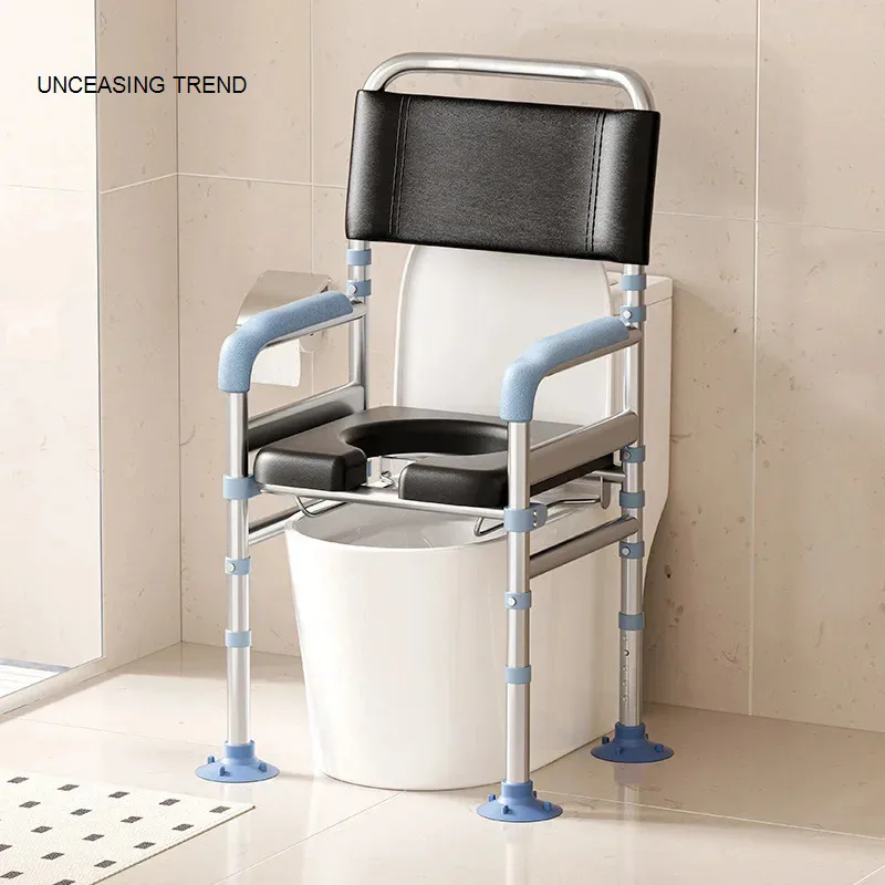 Equipped with a backrest chair, non slip toilet seat, disabled households, elderly pregnant women, children's bathroom, shower