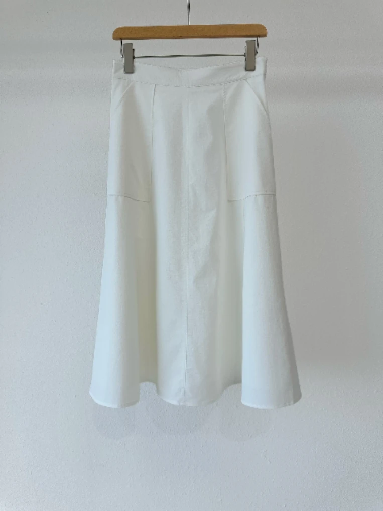 

Faionable A-Line High Waist Denim Skirt Slimming Waist Design Versatile Casual Sle Women's Ci Commute Cotton Skirt