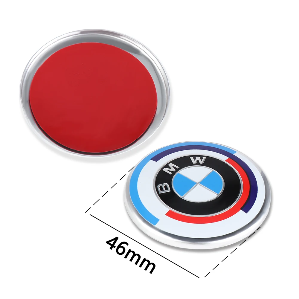 44/46mm Car Steering Wheel Badge Emblem Sticker Auto Decoration Accessories For Bmw E46 E90 E60 F10 F30 E39 E36 F20 E87 G30 E92