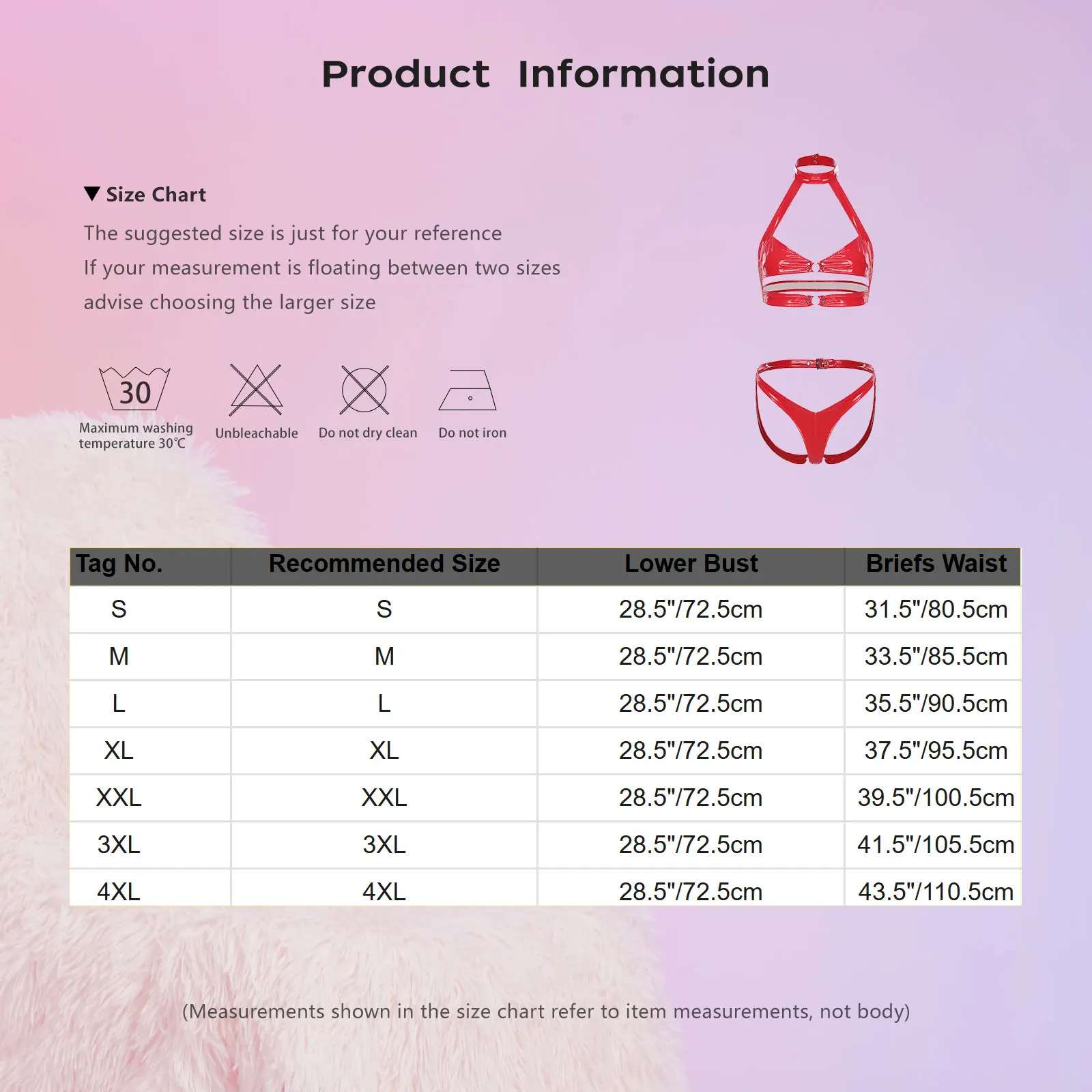 

Women Wet Look Lingerie Outfit Chest Harness Set Night Clubwear Hollow Out Crop Tops and Hollow Out Butt Briefs Micro Nightwear